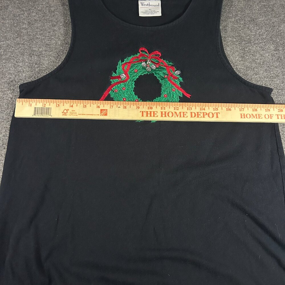 Vtg Westbound Christmas Black Jumper Dress Sz M Maxi Bells Cottagecore 90's - Picture 7 of 10